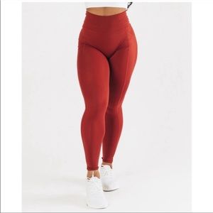 LOOKING FOR ALPHALETE ALPHALUX FORCE LEGGINGS SIZE MEDIUM IN NEVADA RED